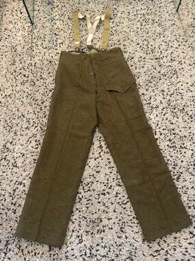 VTG Army Breeches Pants 1952 NWOT Wool Army Green